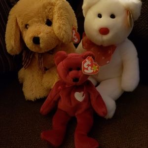 Ty bears and puppy